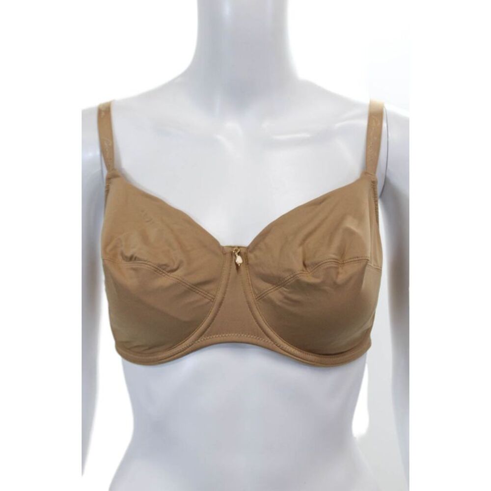 Lise Charmel Womens Charm Accent Basic Underwired Bra Solid Beige Size 34D